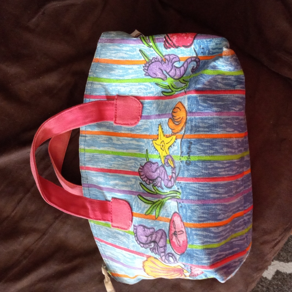 A pretty bag for makeup hair accessories or just to carry as a purse.